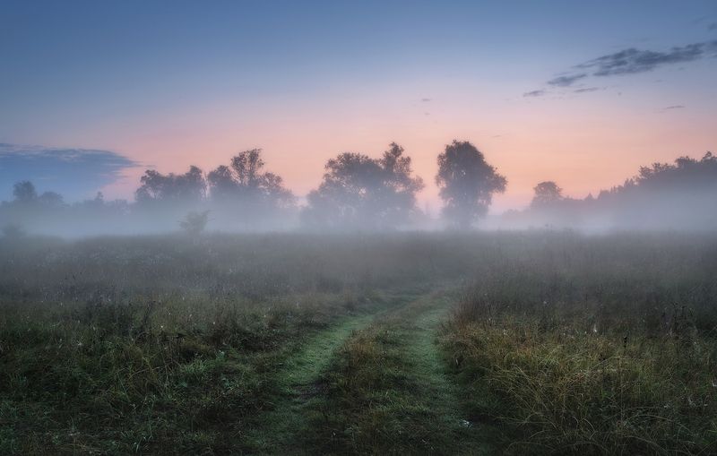 Ранней туманное утро на Сиве фото превью