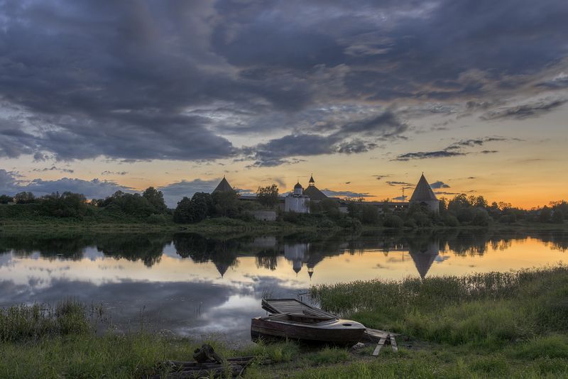 лето, река, ккрепость  фото превью