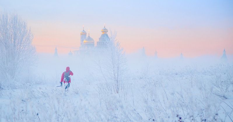 зима, мороз, туман, новоиерусалимский монастырь, фотограф Морозное утро фото превью