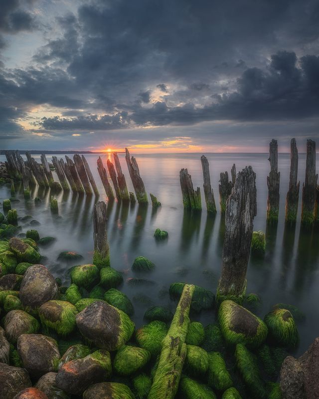 закат, ленобласть, финский залив *** фото превью