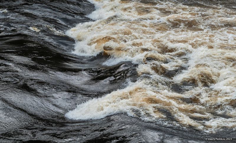 плато путорана, река курейка, вода, течение, перекаты, каньон, скалы, пороги, владимир коваль Перекаты Курейки фото превью