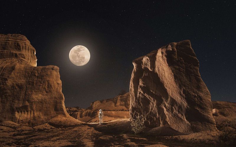 космос,астронавт,астрономия,величественный,дикая местность,звезды,инопланетянин,исследование,космос,красота,ландшафт,луна,лунная поверхность,лунный,местность,на открытом воздухе,наука,научная фантастика,ночное небо,ночь,образования,окружающая среда,освещ На краю земли фото превью