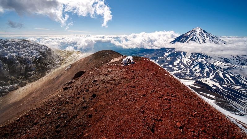 камчатка, авачинский вулкан, корякский вулкан, вулкан, кратер Где-то на другой планете фото превью