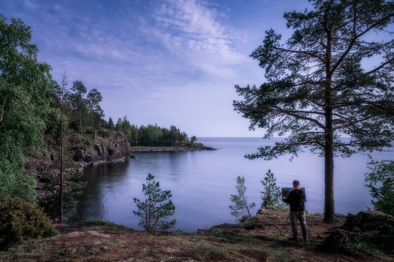 Пейзаж, скалистый берег, морской пейзаж, Валаам Скалистый берег фото превью