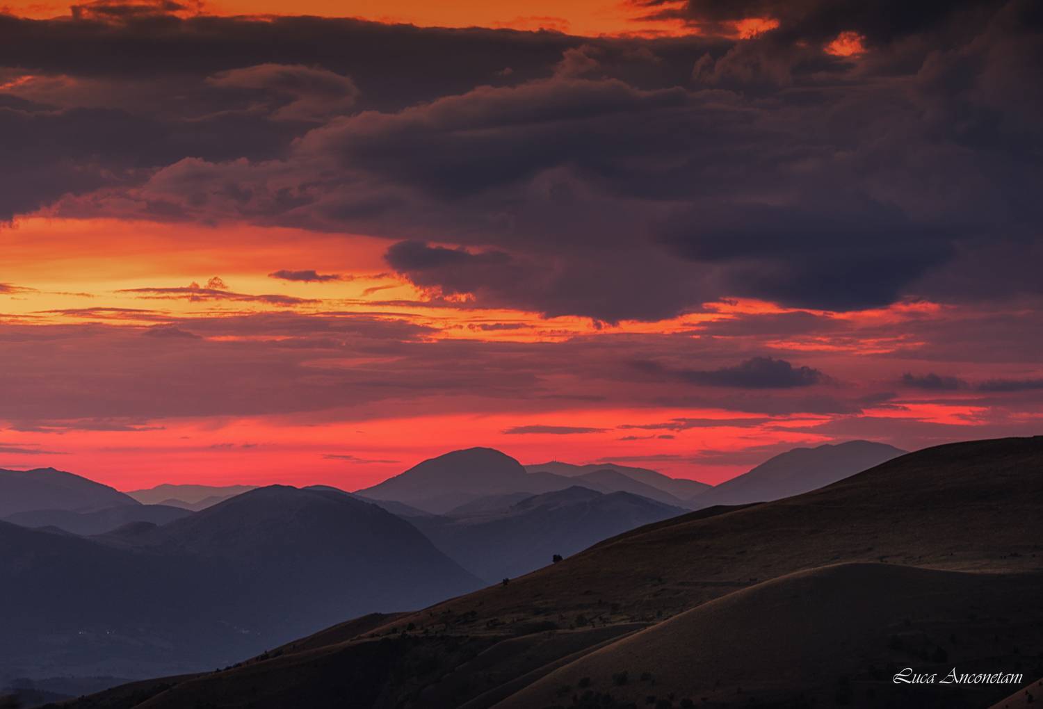 sibillini italy marche region landscape nature colors hills clouds, Anconetani Luca