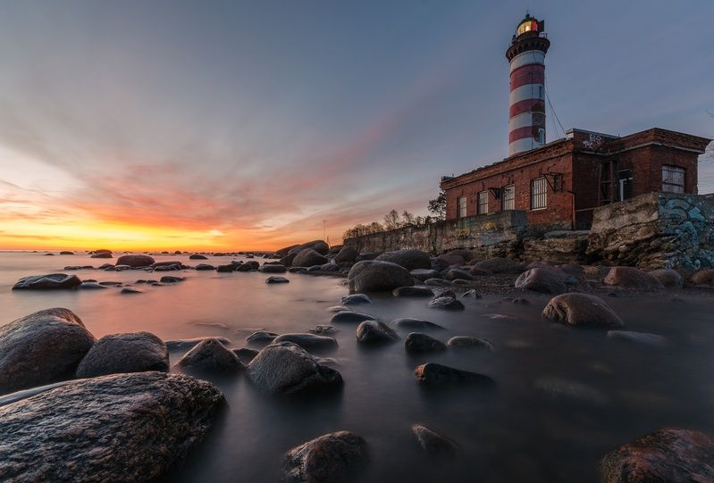 Шепелевский маяк на рассвете фото превью