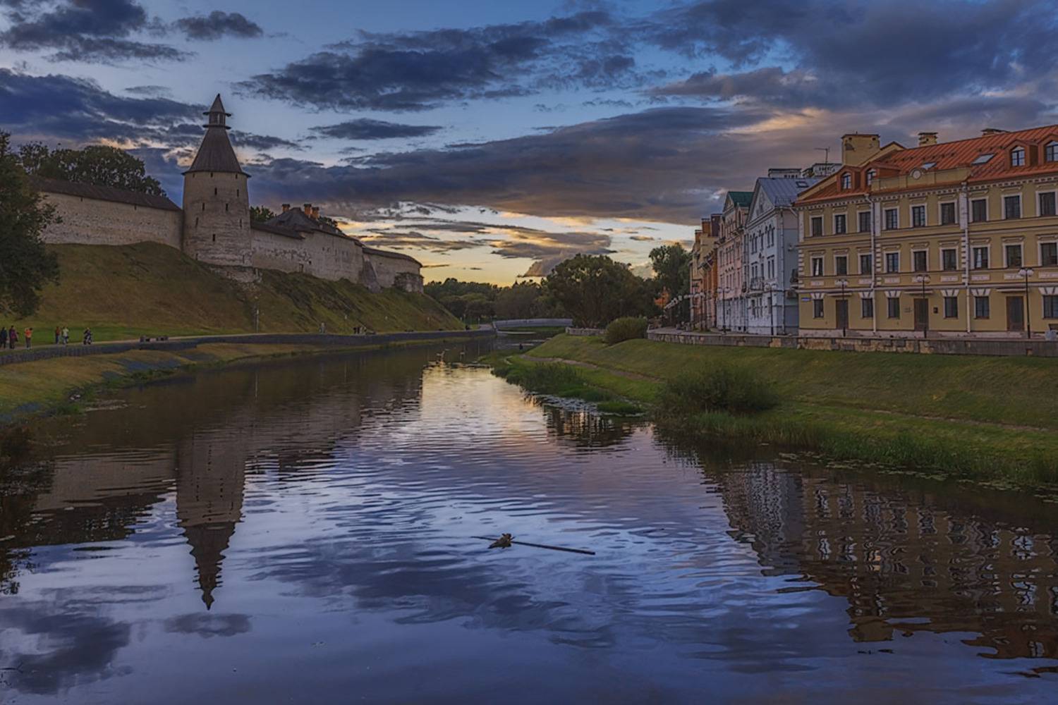 лето, небо, река, кром, Liliya Semenova