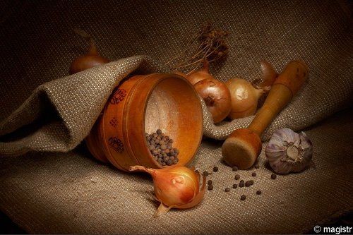 натюрморт с луком