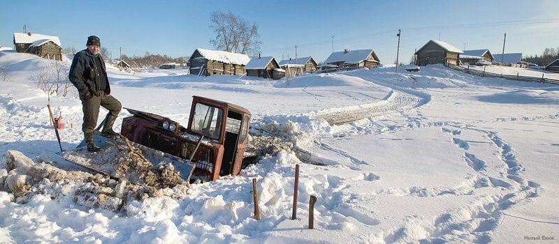 зимняя, сказка Как утопили в Ояти трелевочник... фото превью