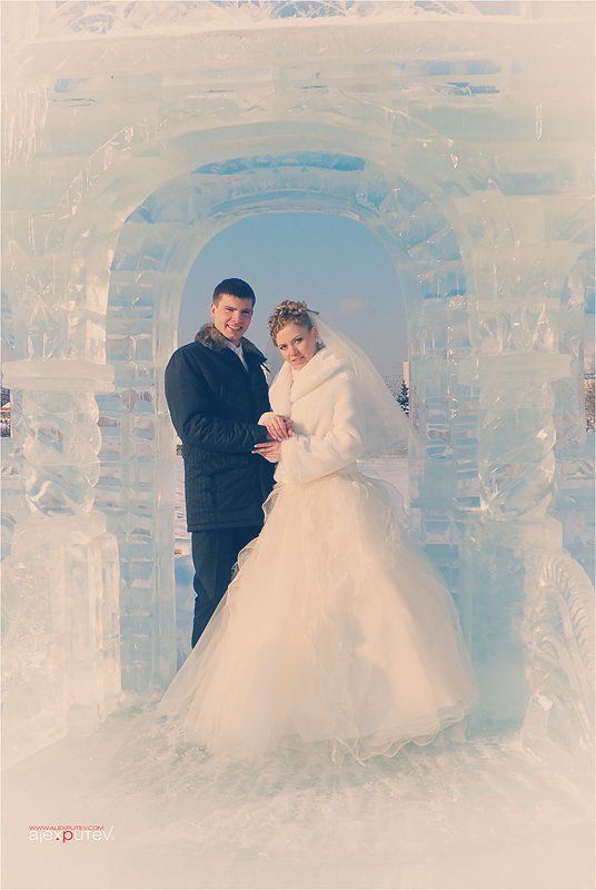 свадьба,невеста,жених,зима,мороз Свадебное фото превью