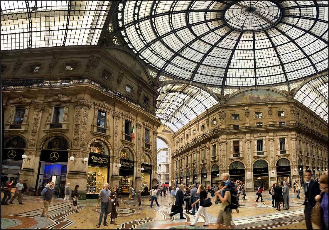 город, милан, италия, торговый, центр, Boris Bort