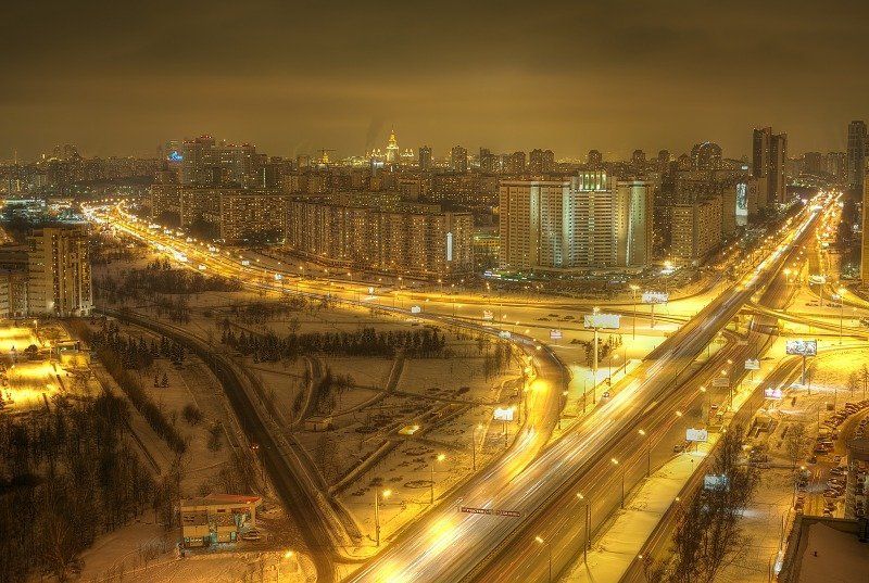 город, москва, крыша, крыши, закат, вечер, зима От Поклонки до Велл-Хауса фото превью