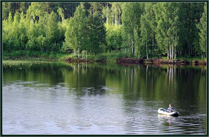 река, рыболов Рыболов фото превью
