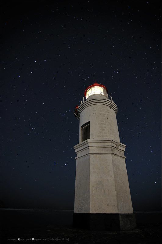 токаревский, маяк, владивоток, приморье, море, ночь, звёзды, дмитрий, корнилов, фотосайт, северные, земли *** фото превью