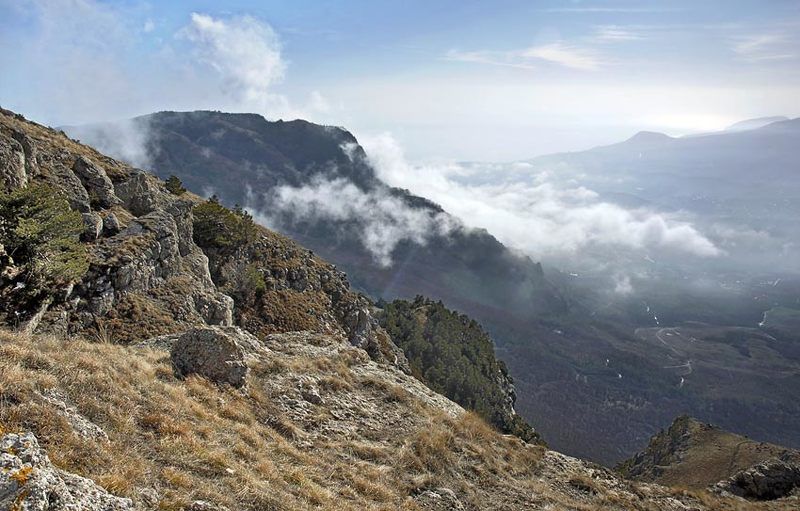 Демерджи. Солнце, облачка фото превью