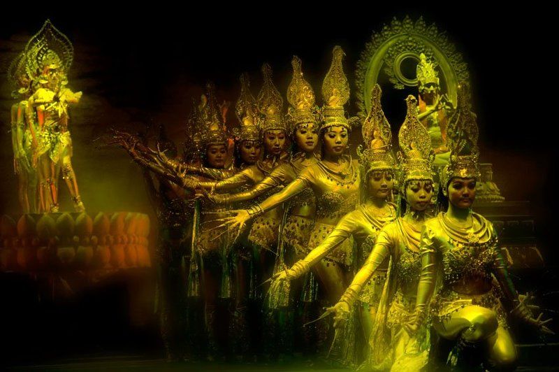 китай, танец, девушки, золотой запас Золотой запас Китая) фото превью