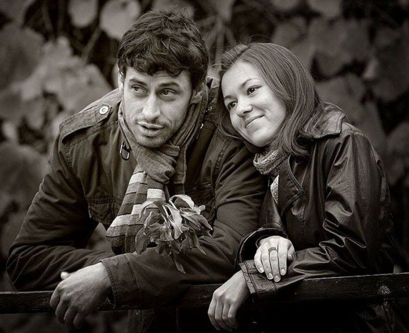 девушка, парень, парк, москва, осень, лов стори Когда не нужно слов... фото превью