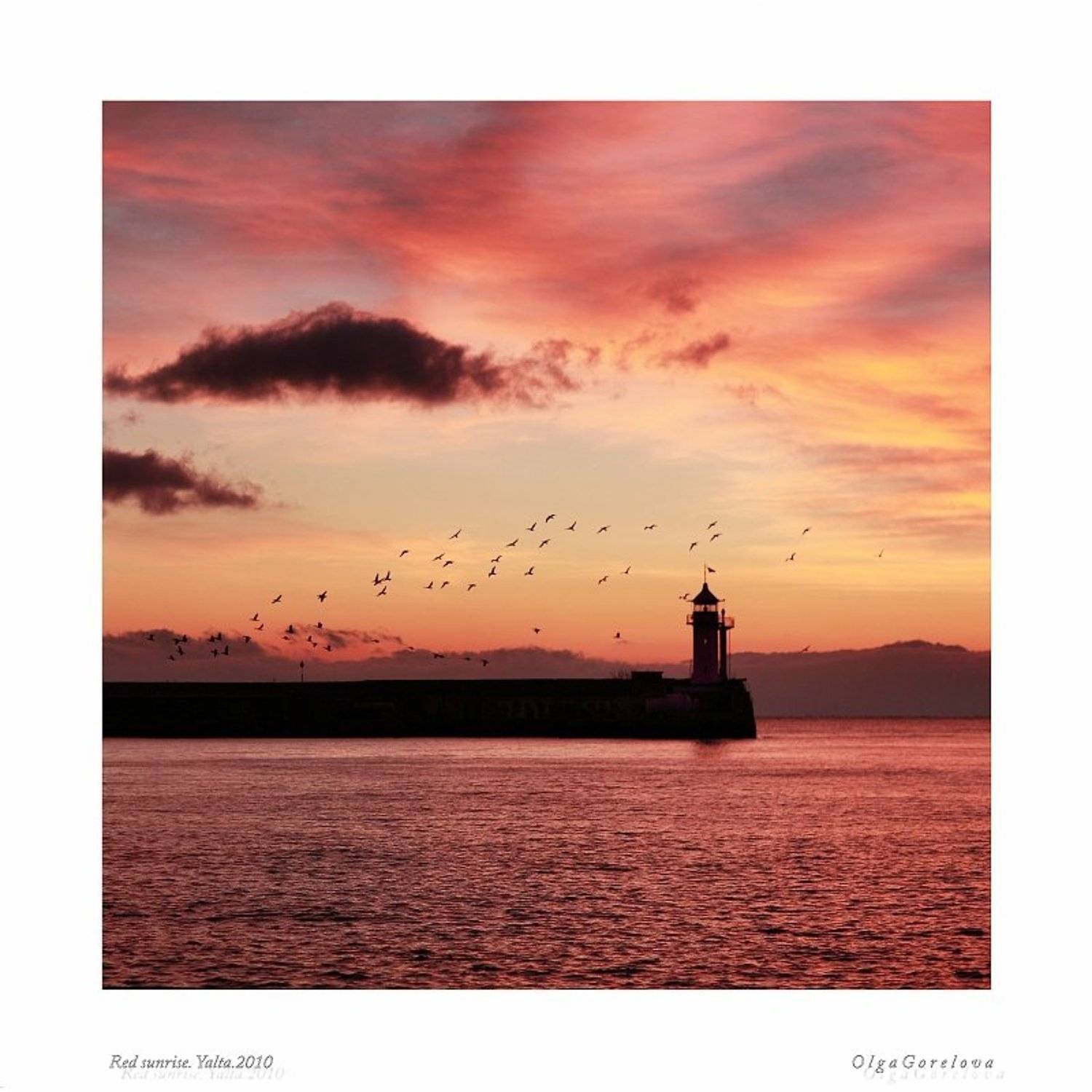 red sunrise, фото, пейзаж, рассвет, юбк, крым, ялта, Ольга Горелова