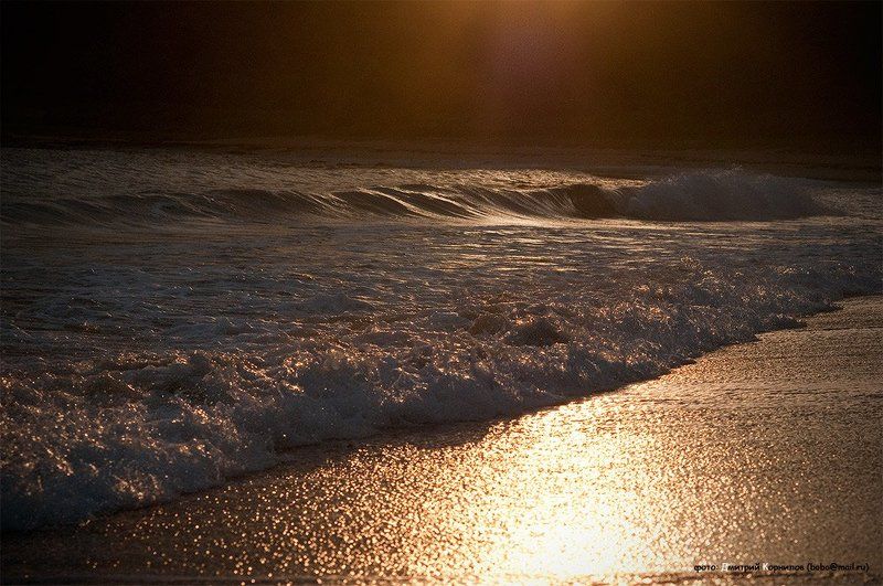 бухта, валентин, лазо, приморье, море, закат, песок, волны, дмитрий, корнилов *** фото превью