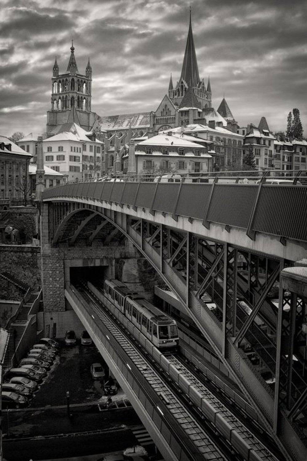 швейцария, лозанна, город, замок, история, архитектура, здание, дом, метрополитен, поезд, дорога, мост, dyadyavasya, Дмитрий Шамин