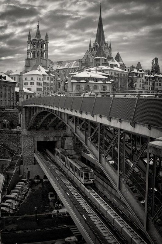 швейцария, лозанна, город, замок, история, архитектура, здание, дом, метрополитен, поезд, дорога, мост, dyadyavasya Метрозамок фото превью