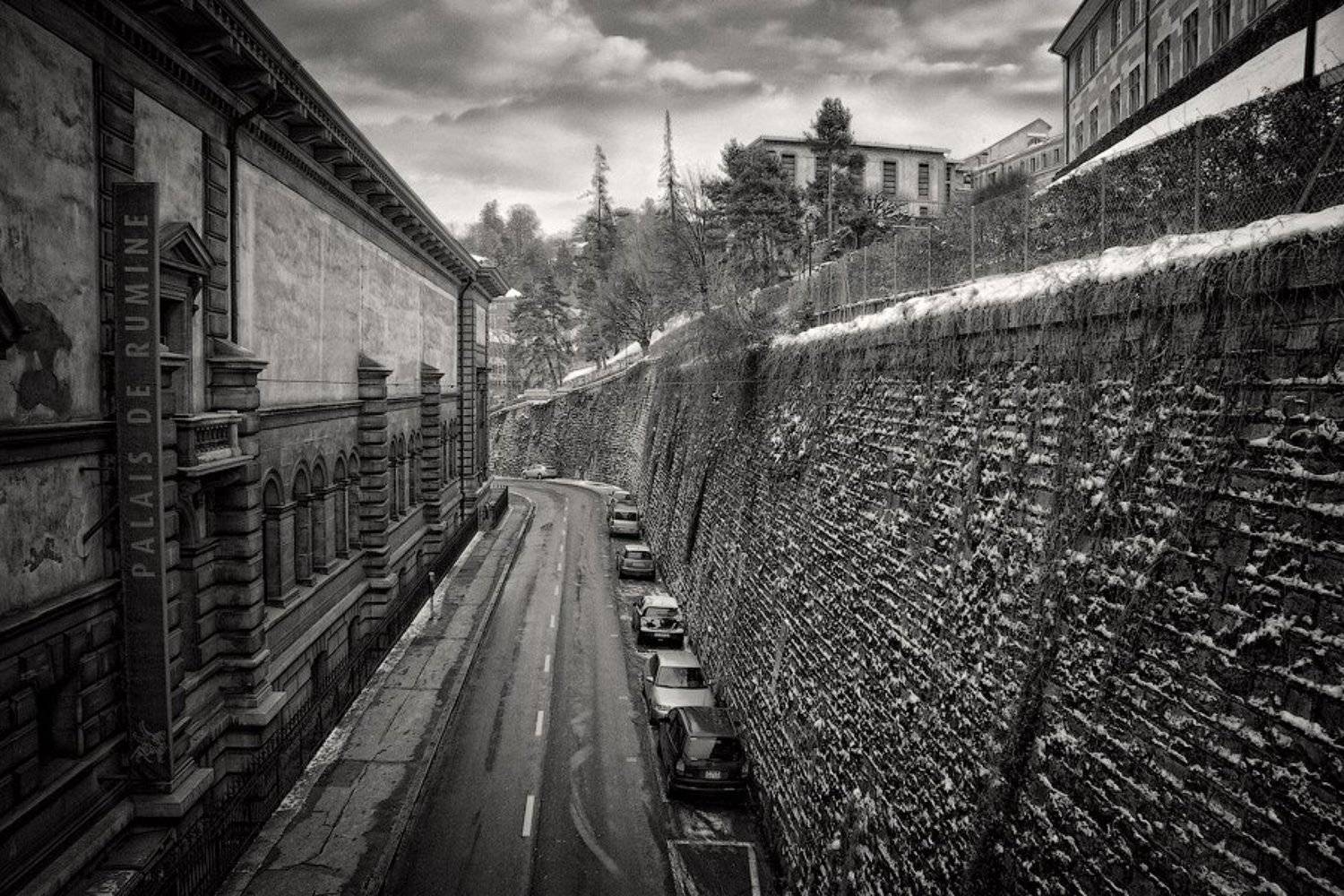 швейцария, лозанна, город, улица, стена, здание, дом, дворец, дорога, автомобиль, зима, архитектура, dyadyavasya, Дмитрий Шамин