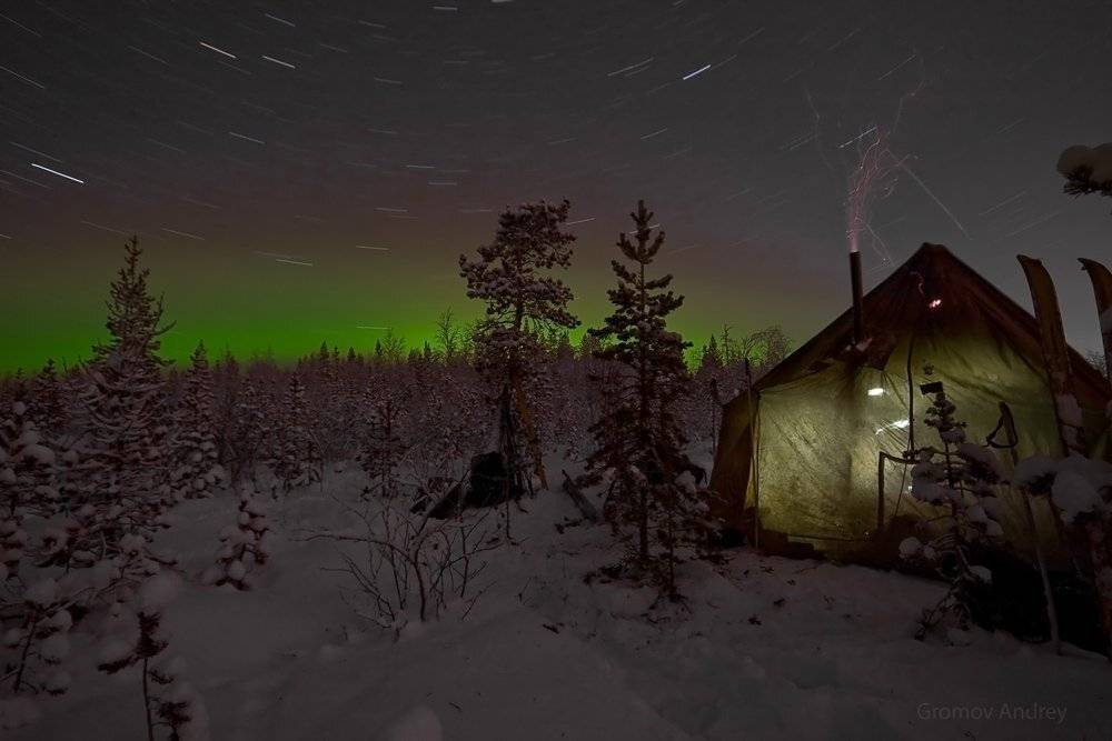лапландский биосферный заповедник, лыжи, легкий морозец, -40, сияние, Андрей Chogori Громов
