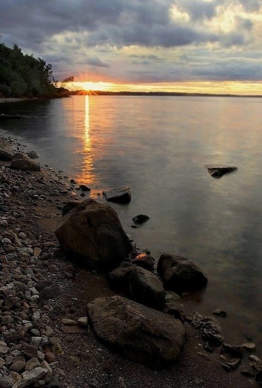 лето, вечер, волга Волжский вечерок фото превью