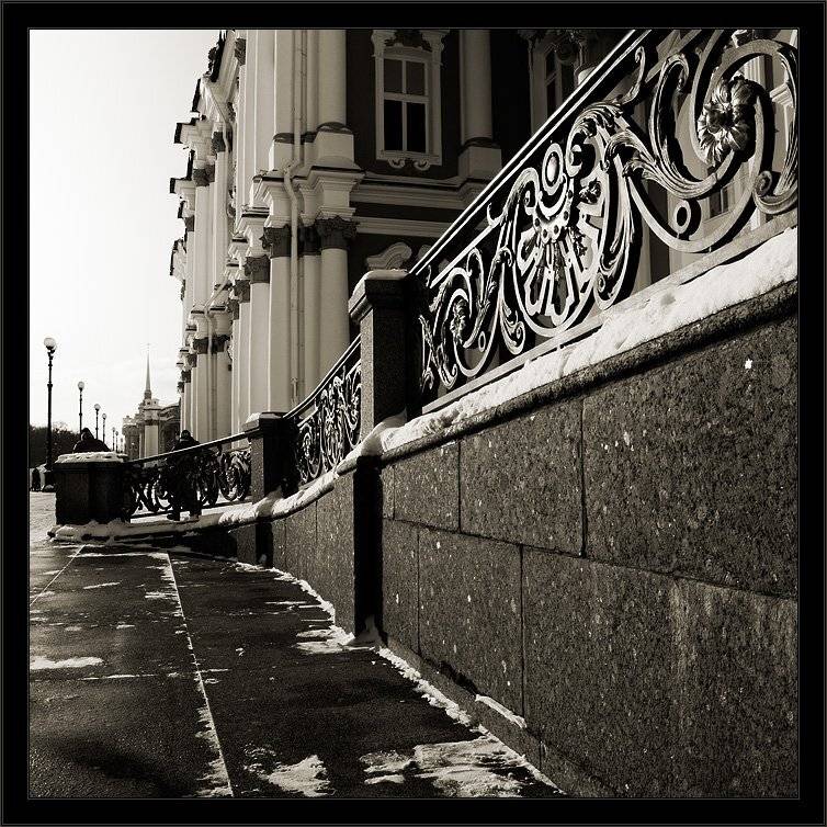 петербург, центр, дворцовая, зимний дворец, зима, чб, Kirill Shapovalov