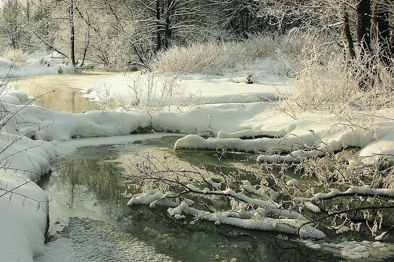 зима, река, холод ХОЛОДНО фото превью