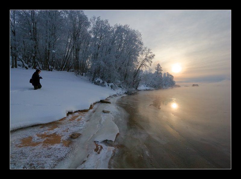 вуокса Морозное утро на речке фото превью