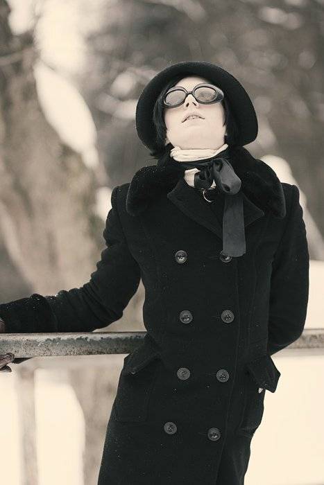 зима, шляпа, снег, Александр Ёж