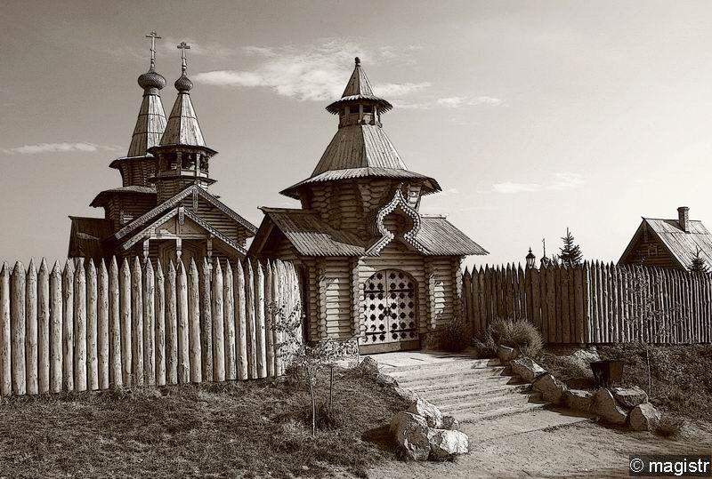 святогорье, скит, сепия, тонирование Скит фото превью