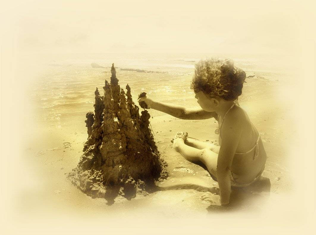 лето, море, замок, песок, девочка, сказка, Татьяна Гориловская