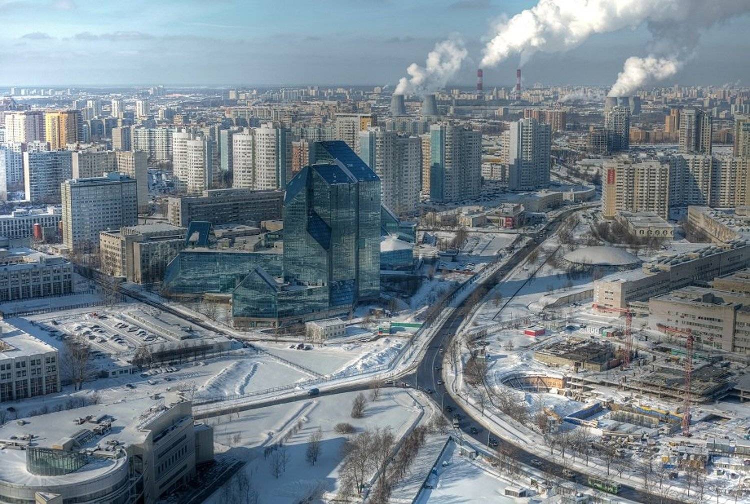 крыша, крыши, город, москва, день, мороз, стекляшка, кристалл, синий зуб, зенит, Kremchik