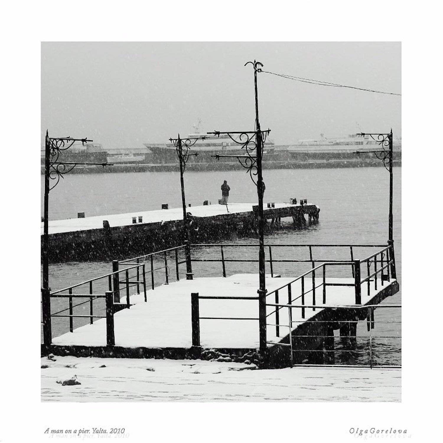 пирс, зима, снег, море, ялта, юбк, фото, Ольга Горелова