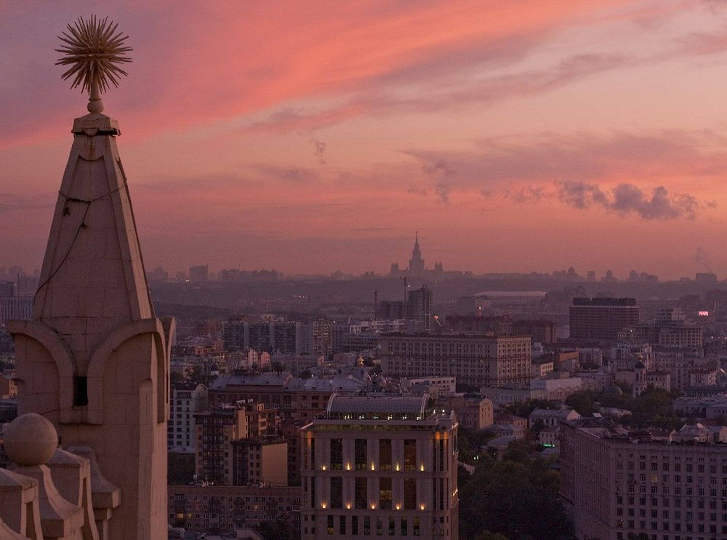 крыша, крыши, город, москва, вечер, закат, лето, жара, мгу, небоскрёбы, сказка, небо, Kremchik