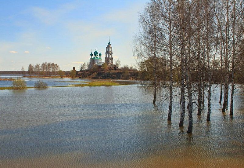 весна, разлив большая вода фото превью
