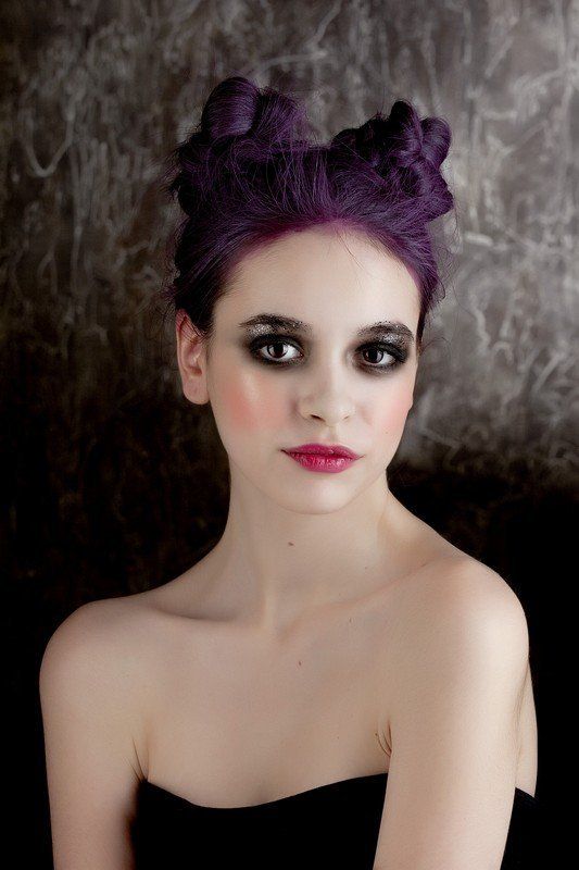 глаза, фиолетовый, минимаус, девушка, бъюти,   фото превью