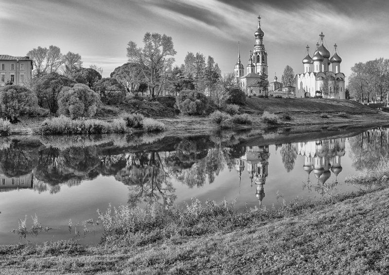 вологда, город, река, архитектура, зодчество Тихая река фото превью