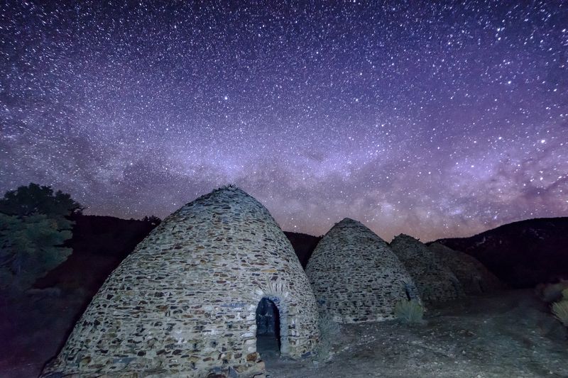 калифорния, долина смерти, ночь, звезды, млечный путь Тишина фото превью