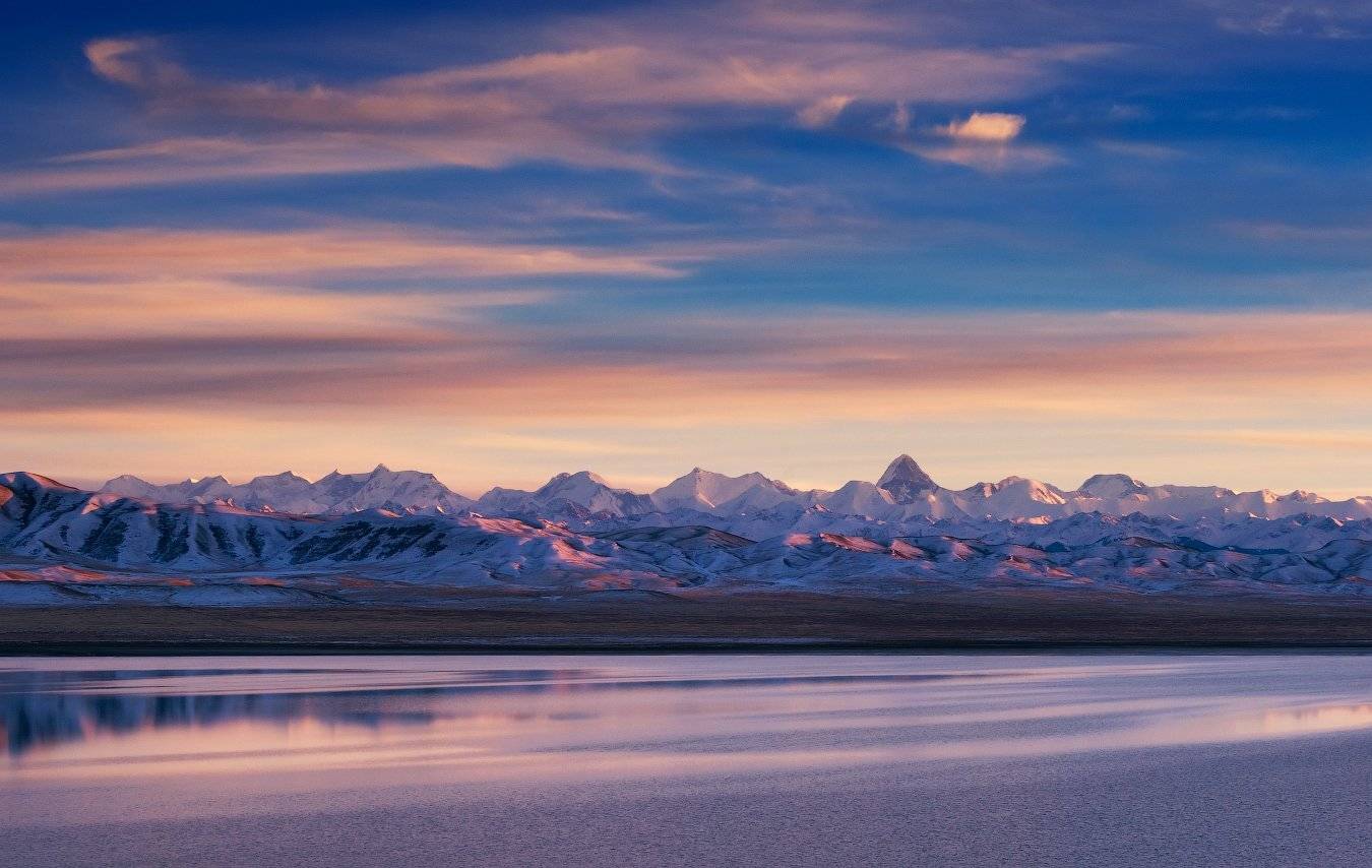 Вечер, Закат, Осень, Пик Хан Тенгри, Тузколь, Тянь-шань, Ольга Кулакова