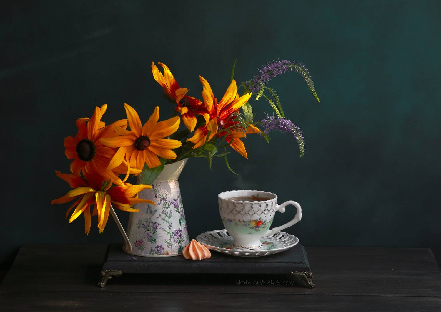 цветы, чай, чашка, натюрморт, напиток, аромат, вкусно, flowers, still life, drink, aroma, delicious, bouquet , flowers, Стасов Виталий