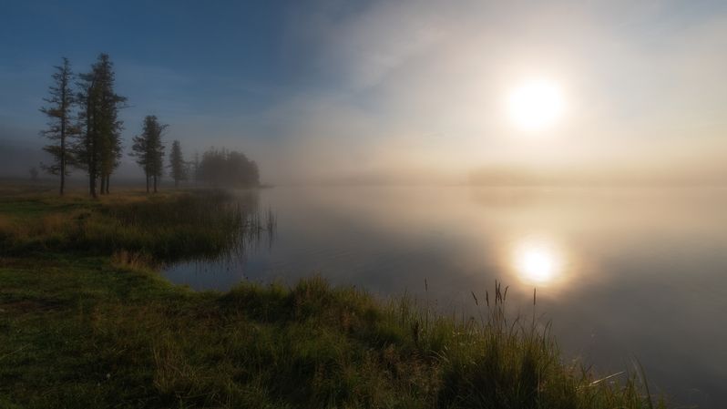 Утро на озере Калкан фото превью