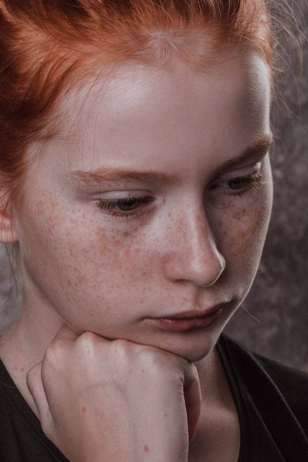 Рыжая, девочка, портрет, крупно, Егорова Наталья