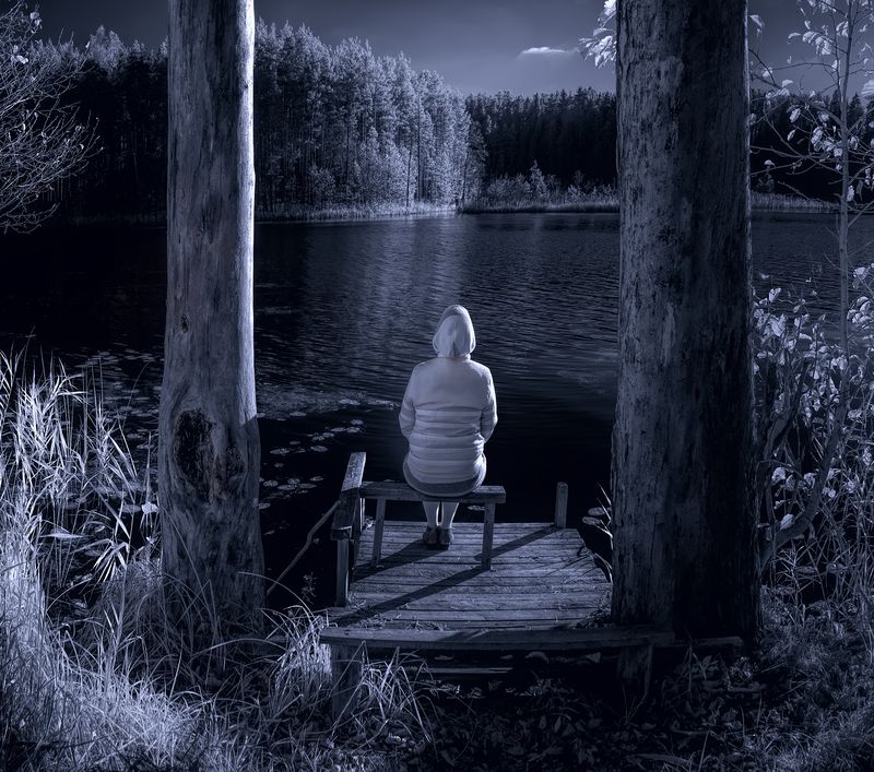 infrared, ик-фото, инфракрасное фото, инфракрасная фотография, пейзаж, осень Долгие проводы прошлогодней осени фото превью