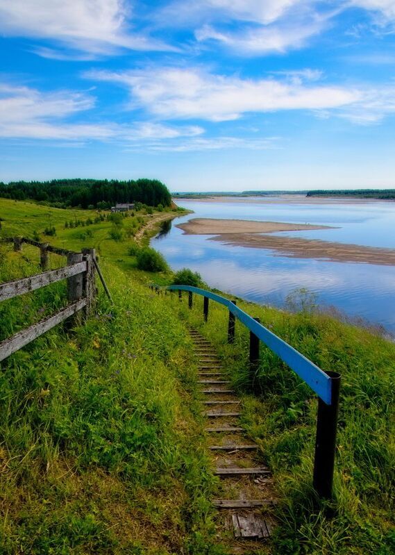 На берегу реки Мезень фото превью