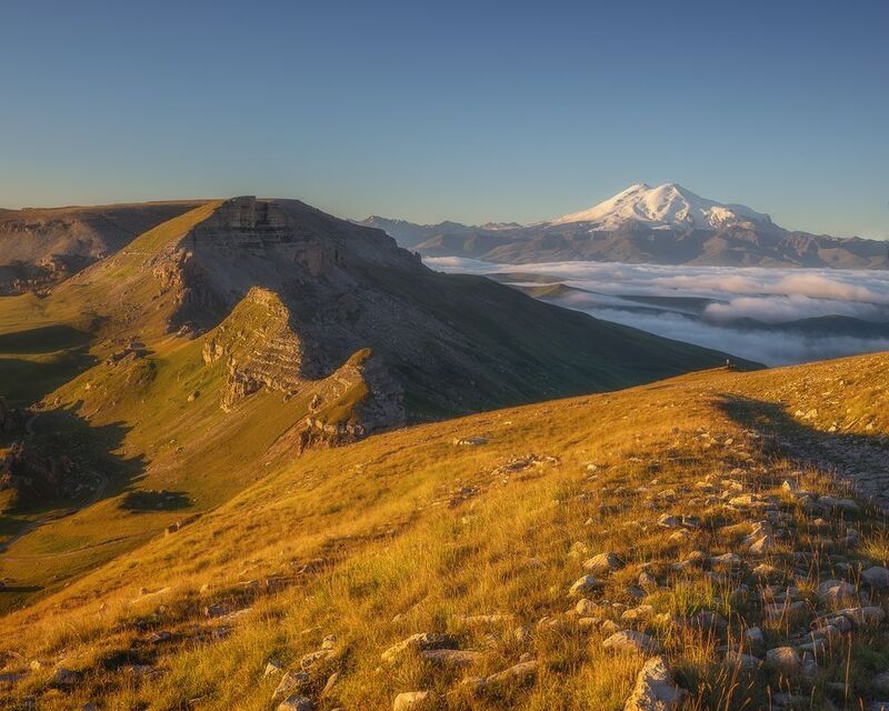 горы, кавказ, бермамыт, эльбрус *** фото превью