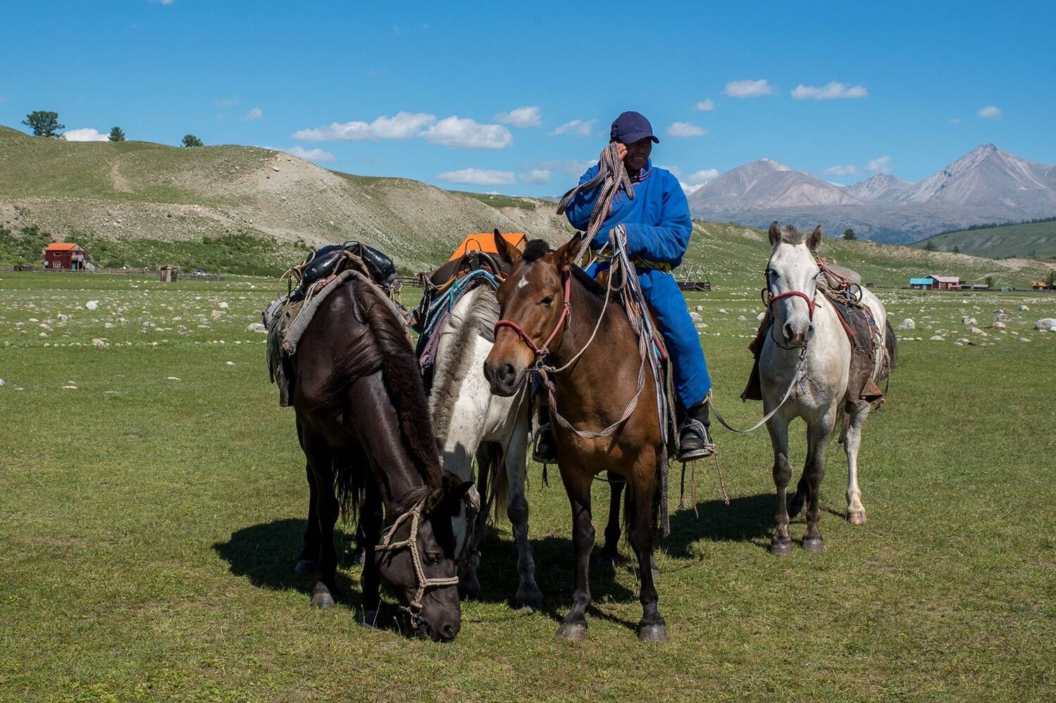 монголия, лошади, горы, пастух, Юрий Мальцев
