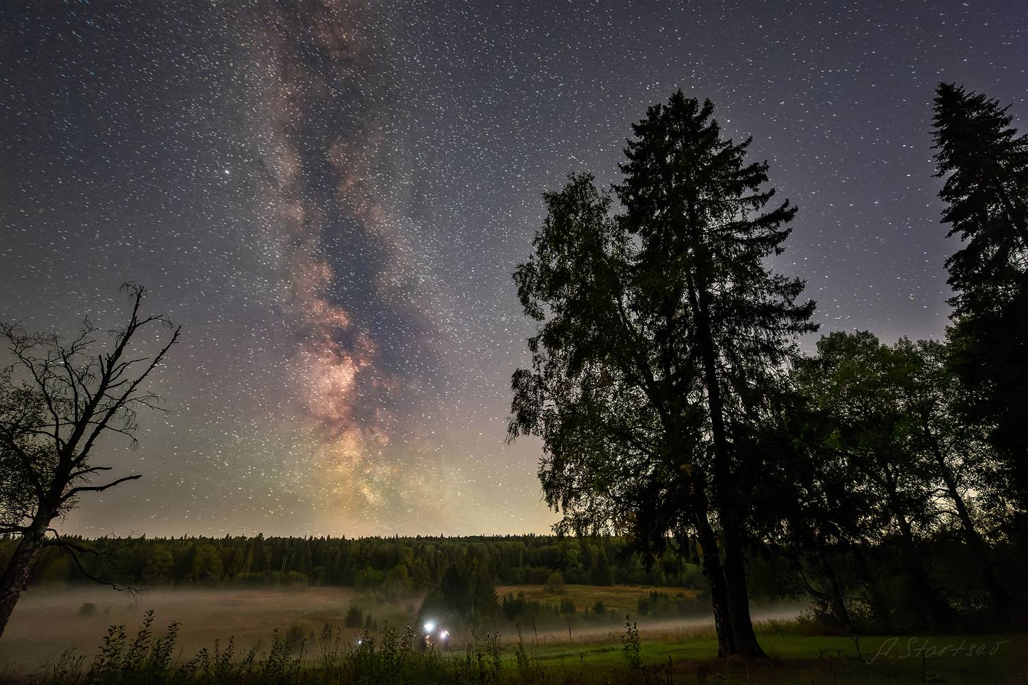 ночь, звезды, небо, млечный путь, пермский край, Старцев Андрей